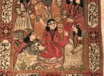 Border Of Antique Biblical Scene Persian Kerman Rug 42326 by Nazmiyal NYC