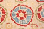 Close Up Antique Ottoman Embroidery Rug 8053 by Nazmiyal NYC