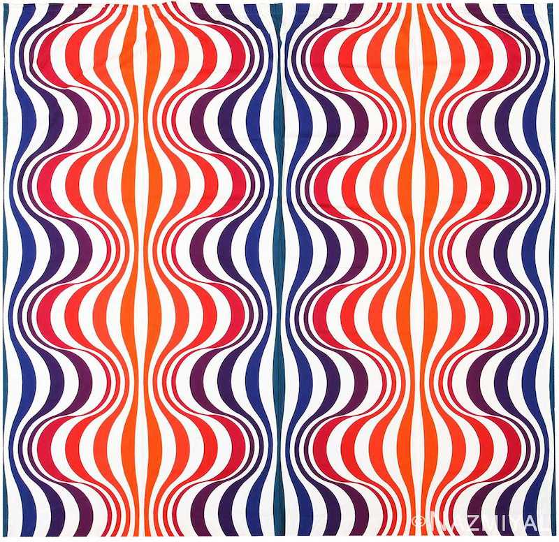 Vintage Scandinavian Verner Panton “Mira Spectrum” Textile Vintage Scandinavian Verner Panton “Mira Spectrum” Textile Nazmiyal