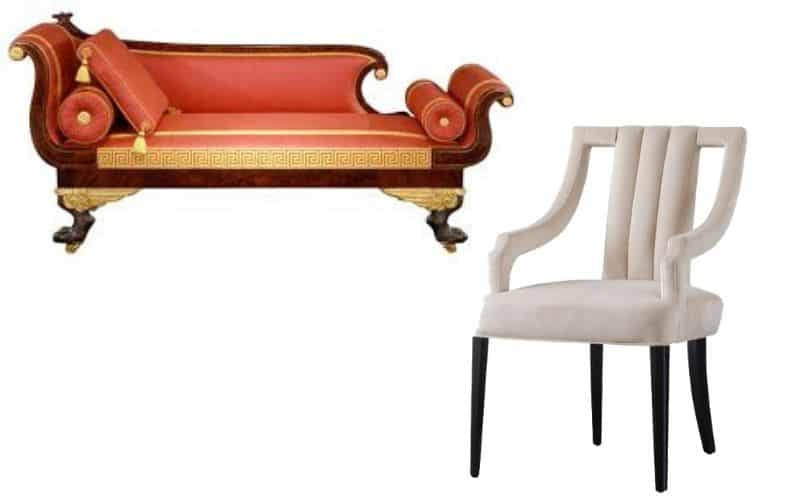 Greek Revival Sofa Klismos Chair Greek Revival Sofa Klismos Chair Nazmiyal