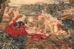 Pictorial Scene Of Antique Flemish Tapestry 45666 by Nazmiyal NYC