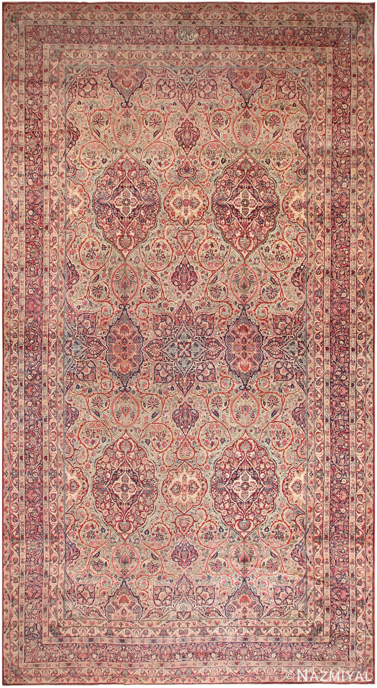 Oversized Antique Persian Kerman Rug 70078 by Nazmiyal NYC