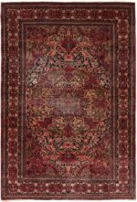 Antique Persian Floral Isfahan Rug 70476 by Nazmiyal NYC
