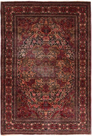 Antique Persian Floral Isfahan Rug 70476 by Nazmiyal NYC