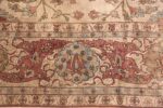 Border Of Antique Persian Floral Kashan Rug 70554 by Nazmiyal NYC