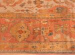 Border Of Geometric Antique Turkish Oushak Rug 70520 by Nazmiyal NYC