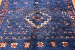 Center Of Vintage Berber Moroccan Blue Rug 70535 by Nazmiyal NYC