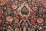 Close Up Floral Antique Persian Mohtasham Kashan Rug 70521 by Nazmiyal NYC