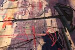 Close Up Vintage Art Expressionist Rug 70547 by Nazmiyal NYC