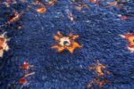 Close Up Vintage Berber Moroccan Blue Rug 70535 by Nazmiyal NYC