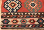 Corner Of Antique Tribal Caucasian Kuba Kilim Rug 70412 by Nazmiyal NYC