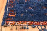 Corner Of Vintage Berber Moroccan Blue Rug 70535 by Nazmiyal NYC