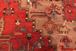 Details Geometric Antique Persian Serapi Rug 70522 by Nazmiyal NYC