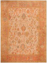 Large Decorative Tribal Antique Turkish Oushak Rug 70520 by Nazmiyal NYC