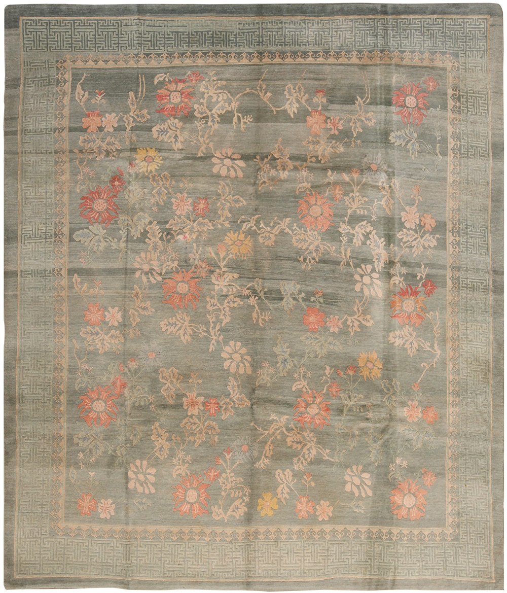Nice Vintage Nepalese Floral Rug 70359 by Nazmiyal