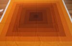 Orange Part Of Vintage Verner Panton Textile 47807 by Nazmiyal NYC