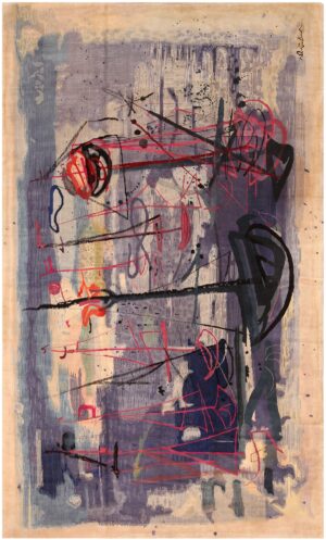 Vintage Art Expressionist Rug 70547 by Nazmiyal NYC