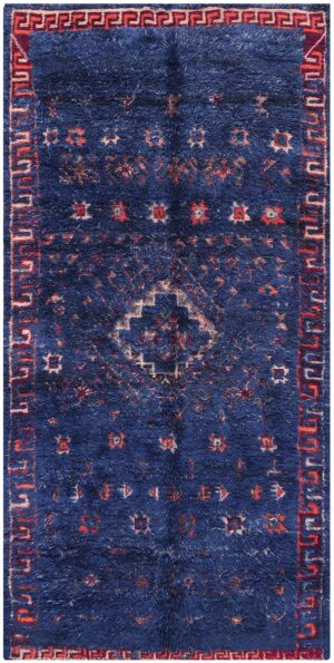 Vintage Berber Moroccan Blue Rug 70535 by Nazmiyal NYC
