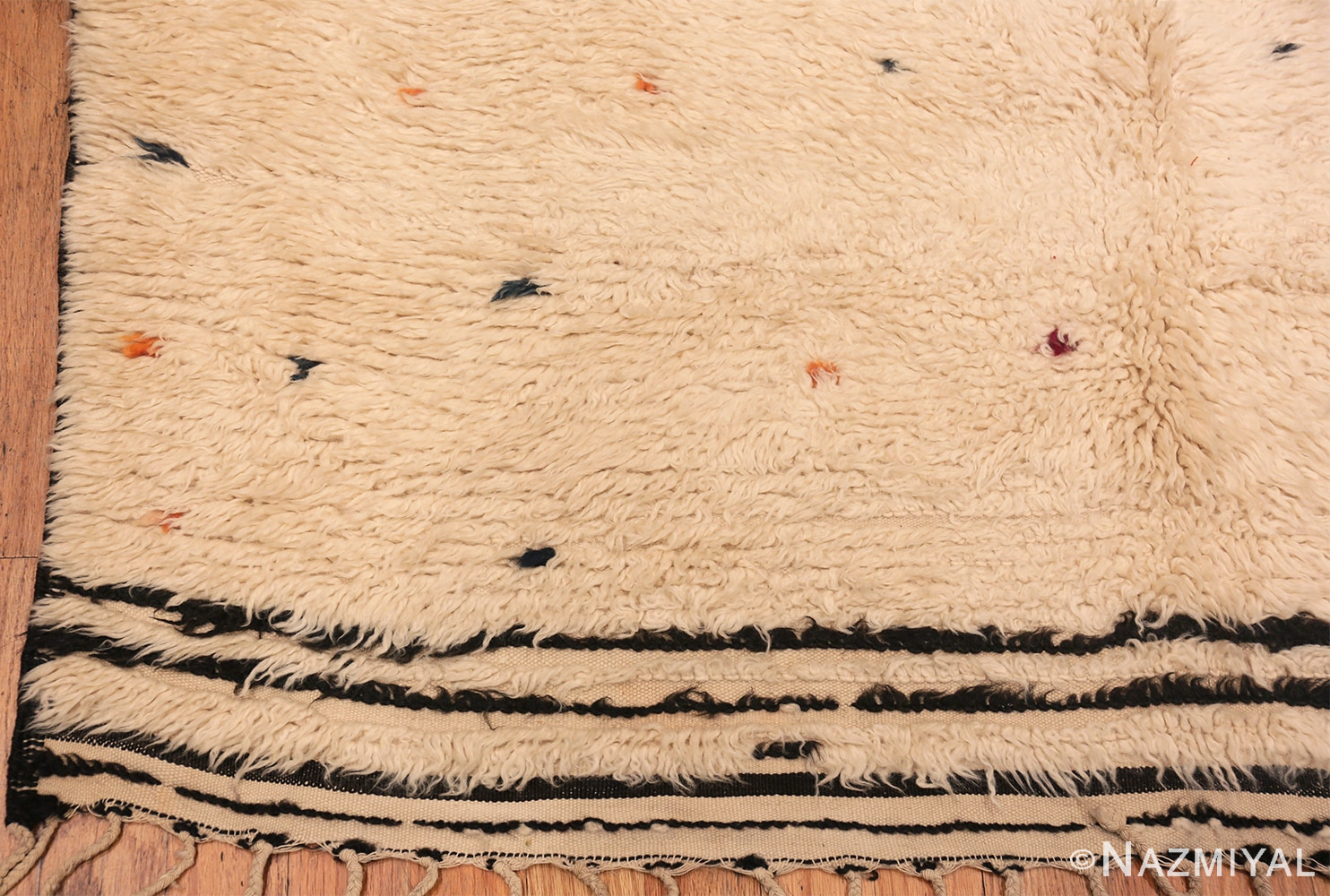 Corner Of Vintage Berber Moroccan Rug 70537 by Nazmiyal NYC