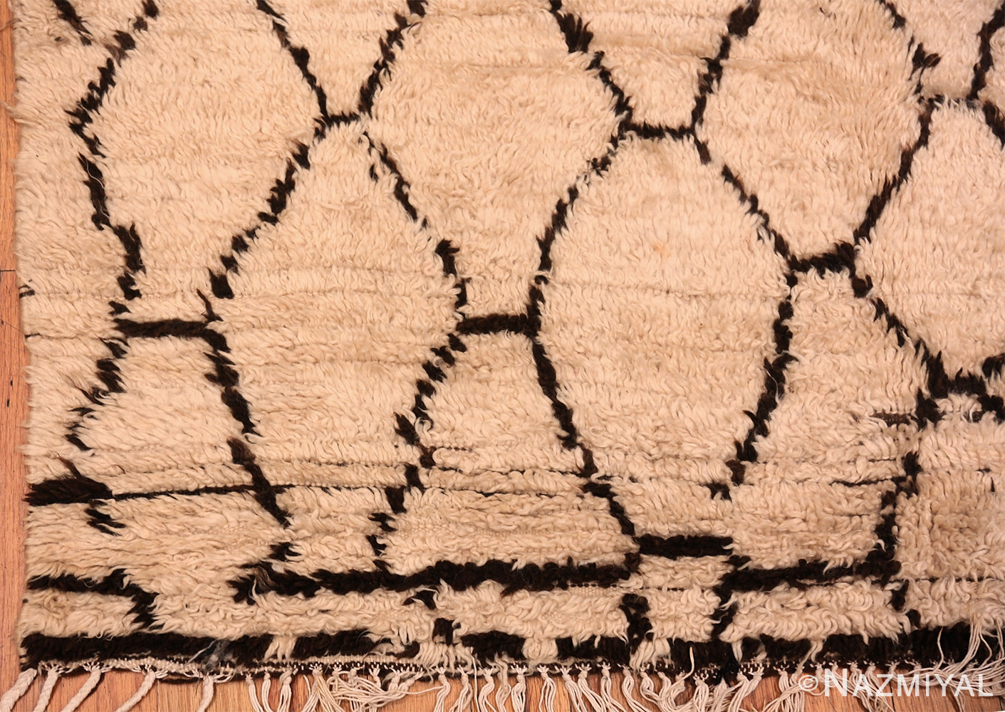 Corner Of Vintage Berber Moroccan Rug 70532 by Nazmiyal NYC