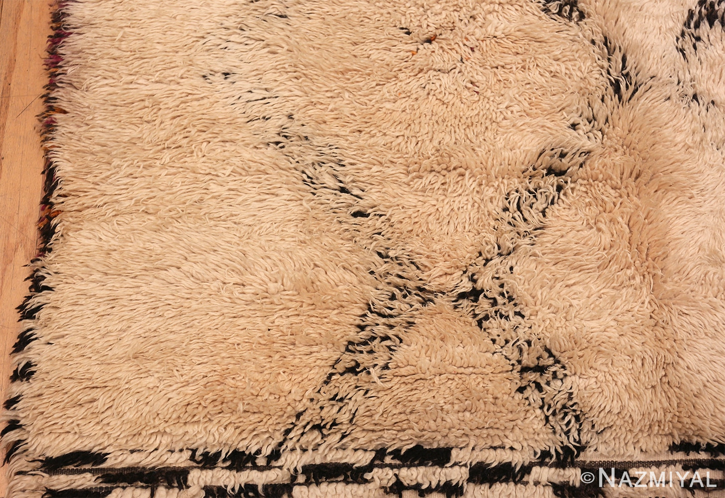 Corner Of Vintage Moroccan Rug 70528 by Nazmiyal NYC