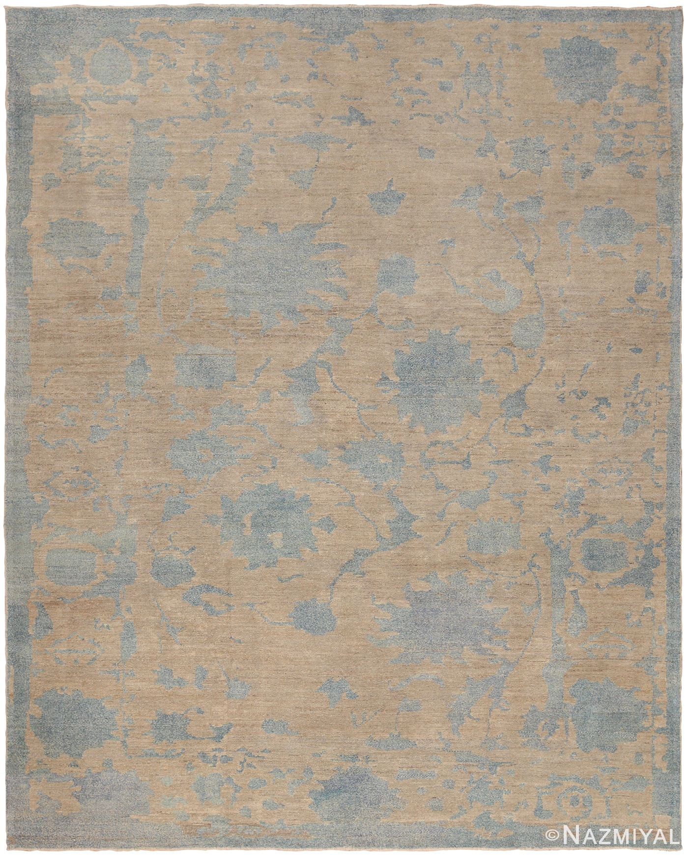 Modern Decorative Large Scale Turkish Oushak Area Rug #60077 by Nazmiyal Antique Rugs