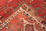Weave Of Geometric Antique Persian Serapi Rug 70522 by Nazmiyal NYC