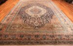 Whole View Of Floral Antique Persian Mohtasham Kashan Rug 70521 by Nazmiyal NYC