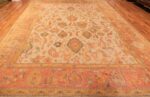 Whole View Of Geometric Antique Turkish Oushak Rug 70520 by Nazmiyal NYC