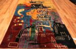 Whole View Of Modern Basquiat Inspired Art Rug 70550 by Nazmiyal NYC