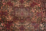 Center Of Antique Persian Floral Isfahan Rug 70476 by Nazmiyal NYC