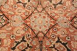 Close Up Floral Antique Persian Tabriz Rug 70419 by Nazmiyal NYC