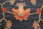 Close Up Modern Floral Oushak Rug 60072 by Nazmiyal NYC