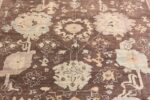 Close Up Modern Floral Oushak Rug 60074 by Nazmiyal NYC