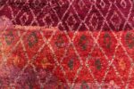 Close Up Vintage Moroccan Geometric Purple Rug 70559 by Nazmiyal NYC