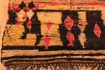 Corner Of Primitive Vintage Moroccan Rug 70569 by Nazmiyal NYC