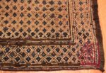 Corner Of Vintage Brown Geometric Moroccan Rug 70556 by Nazmiyal NYC