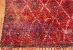 Corner Of Vintage Moroccan Geometric Purple Rug 70559 by Nazmiyal NYC