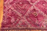 Corner Of Vintage Moroccan Berber Purple Rug 70566 by Nazmiyal NYC