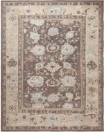 Modern Floral Oushak Rug 60074 by Nazmiyal NYC