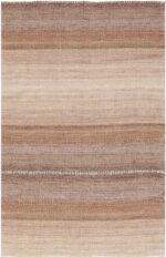 Soft Brown Modern Persian Kilim Rug 60092 by Nazmiyal NYC
