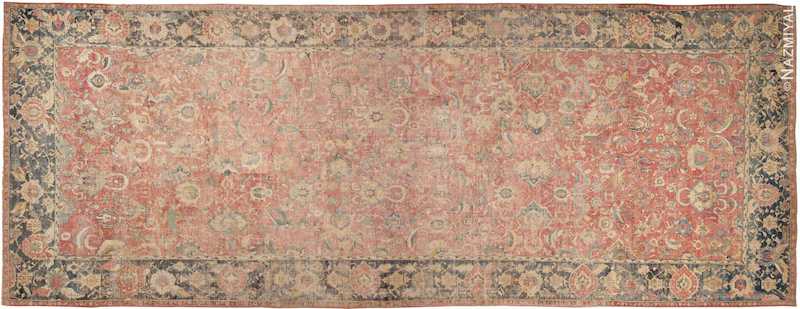 Oversized Antique 17th Century Persian Esfahan Oriental Rug Oversized Antique 17th Century Persian Esfahan Oriental Rug Nazmiyal