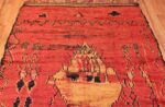 Top Of Primitive Vintage Moroccan Rug 70569 by Nazmiyal NYC