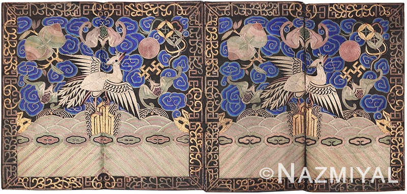 Antique Chinese Rank Badge 46119 by Nazmiyal NYC