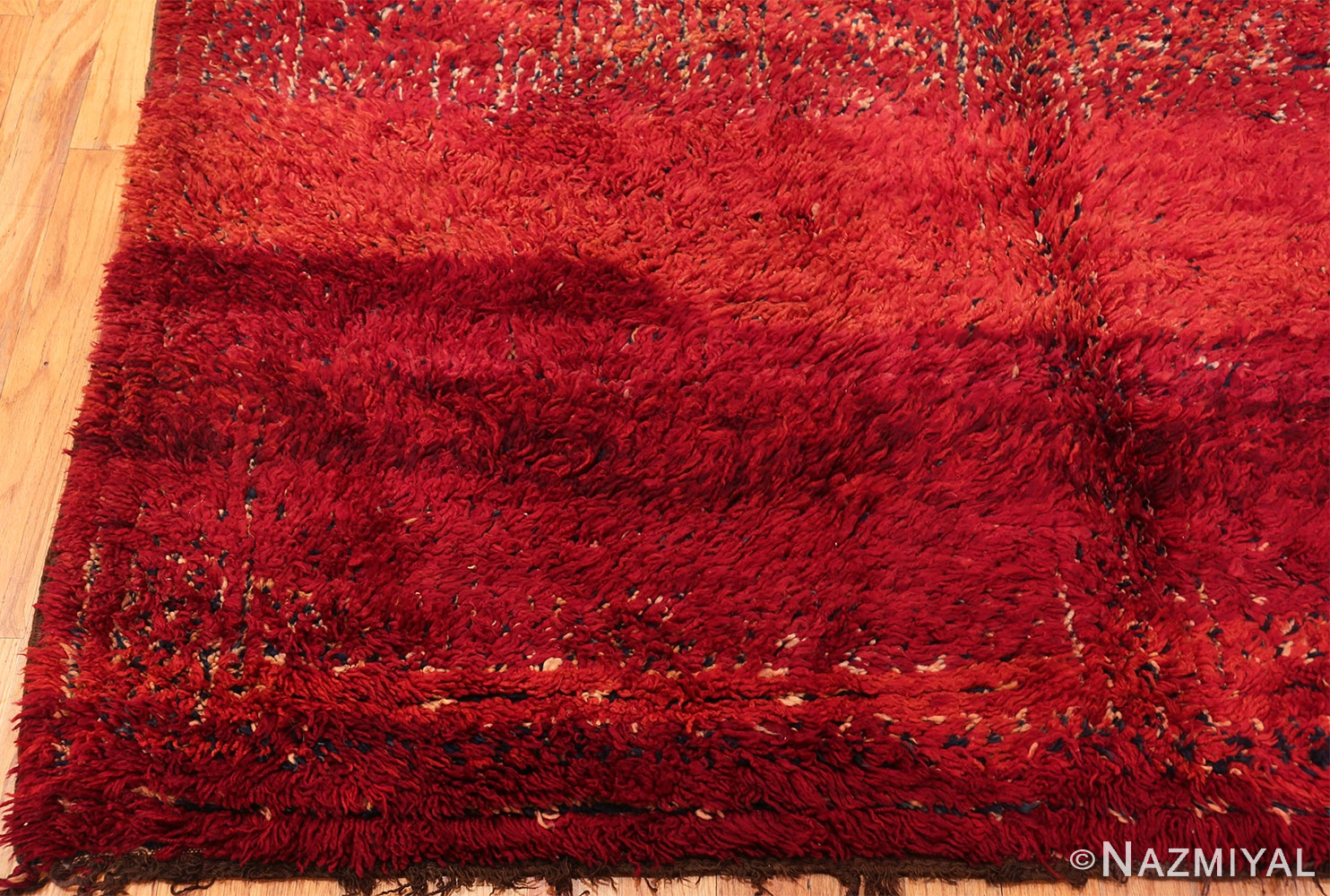 Vintage Red Abstract Moroccan Rug 70564 Nazmiyal Antique Rugs