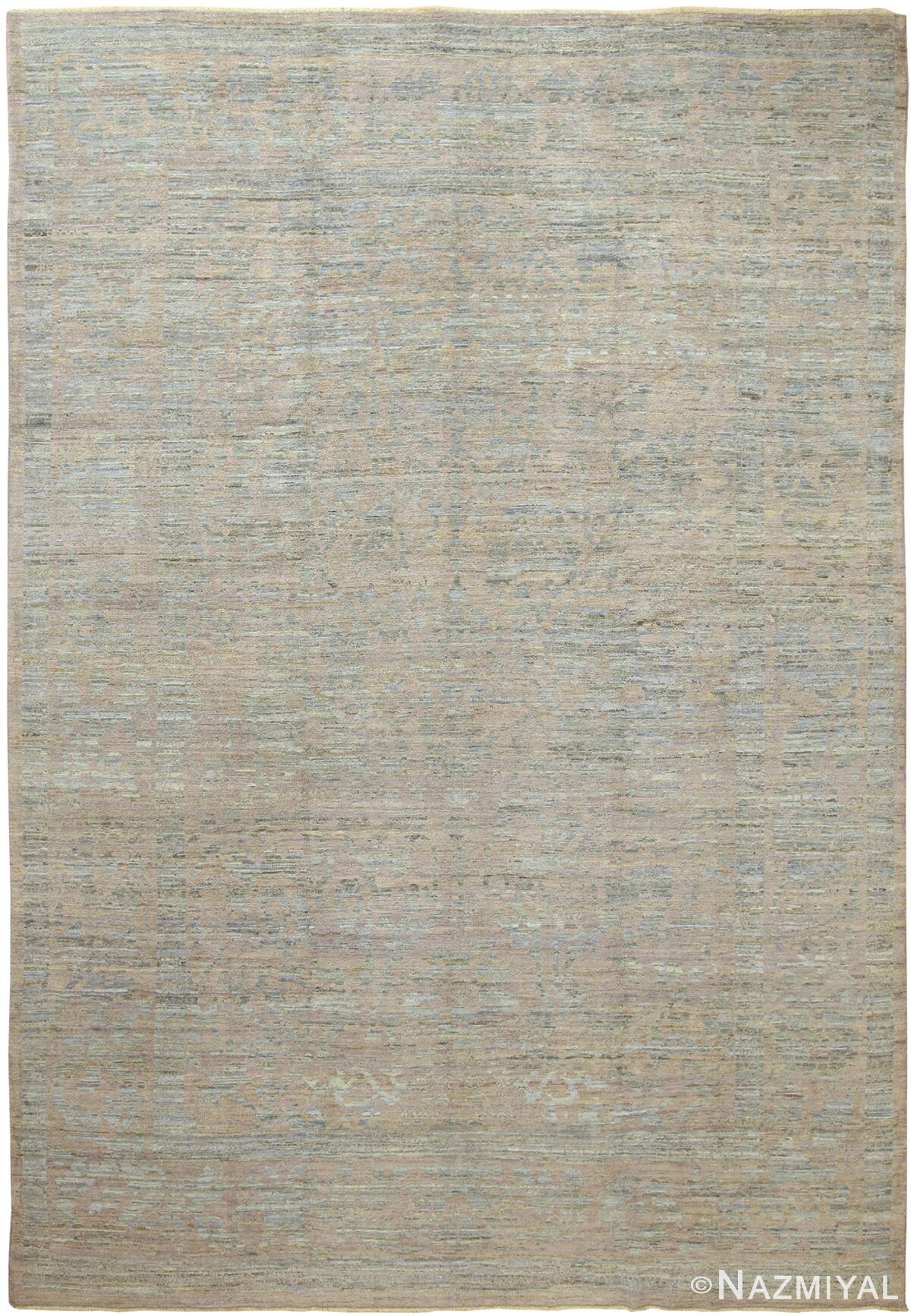 Modern Oushak Pastel Rug 60071 by Nazmiyal NYC