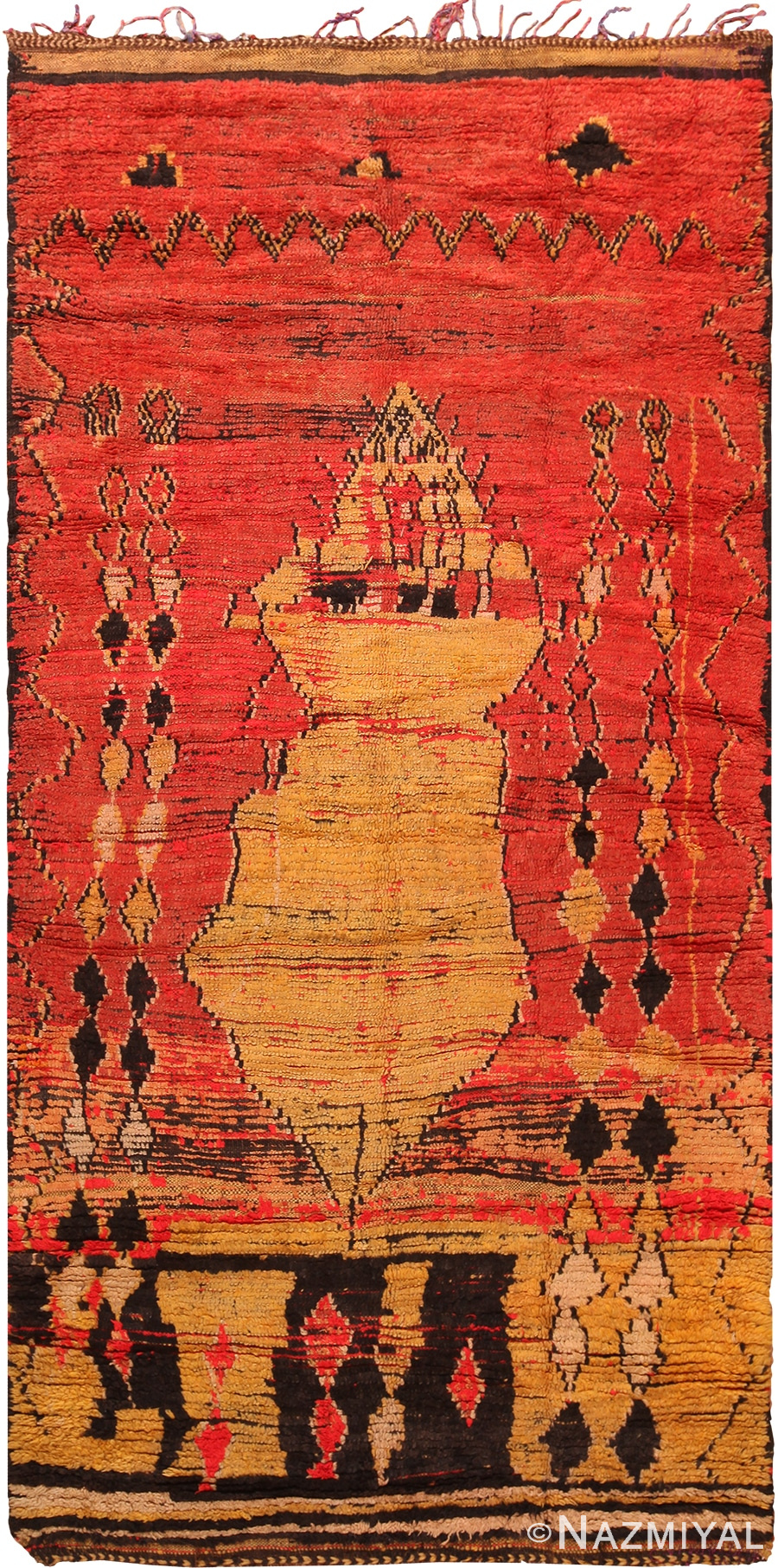 Primitive Vintage Moroccan Rug 70569 by Nazmiyal NYC