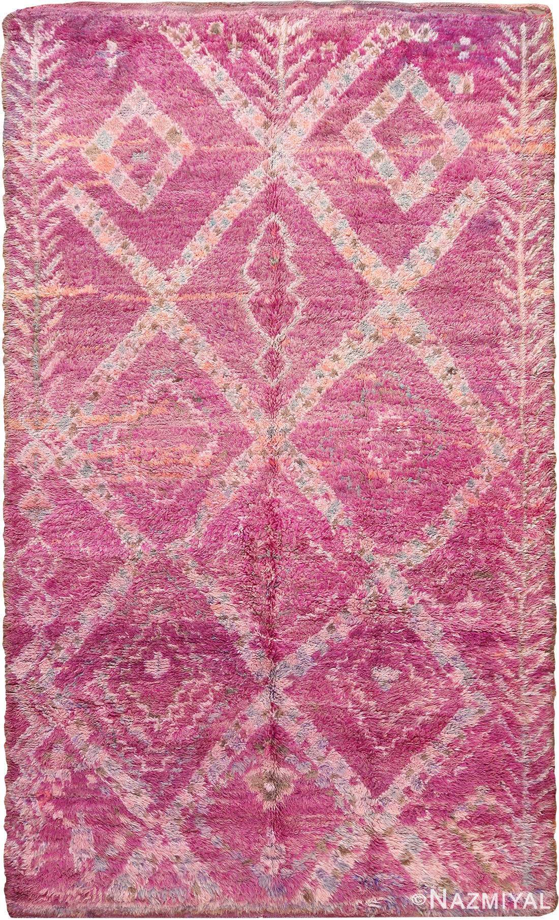 Vintage Moroccan Berber Purple Rug 70566 by Nazmiyal NYC