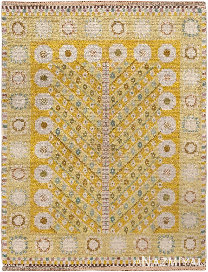 Vintage Swedish Pile Marianne Richter Rug For Marta Maas 70596 by Nazmiyal NYC