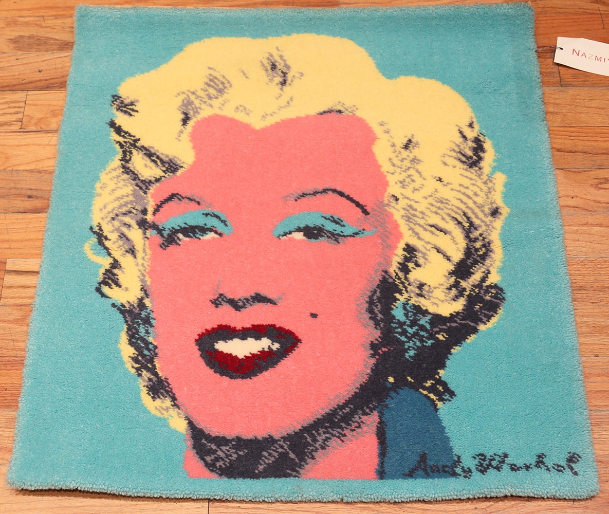 Vintage Andy Warhol Marilyn Monroe Rug 48012 Nazmiyal Antique Rugs